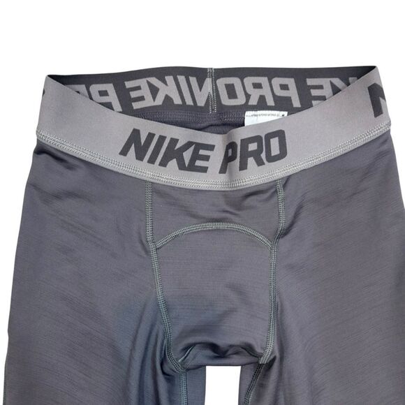 Men’s Nike Pro Warm Tights in Gray and Black Size Small - Picture 8 of 13